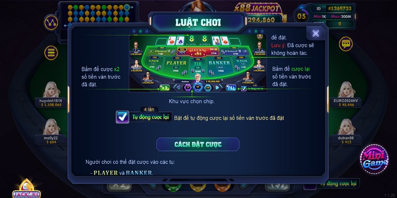 Baccarat Rikvip: Chia sẻ các tips chơi bất bại từ cao thủ 2 Luật chơi cụ thể nhất của game Baccarat Rikvip